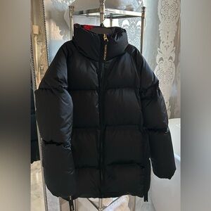 TORY BURCH BLACK SATIN PERFORMANCE DOWN JACKET XS/ TP NEW CONDITION